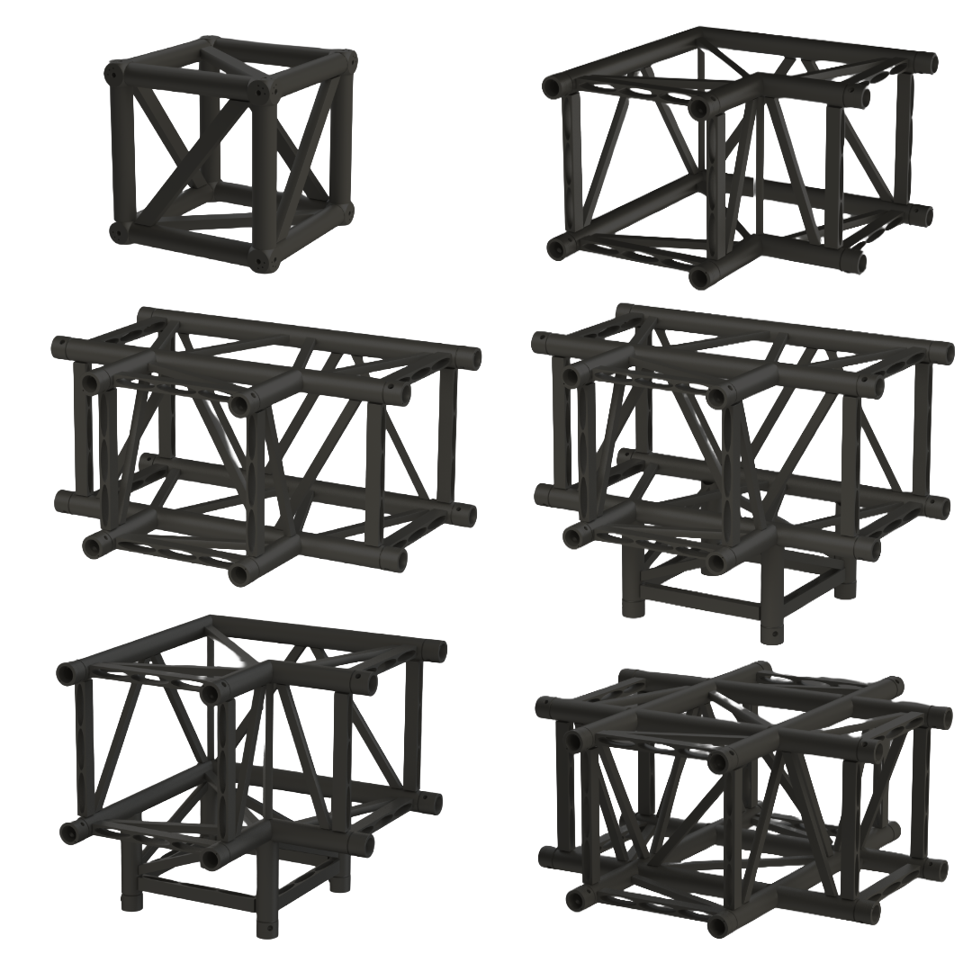 SIXTY82 TPM39S Black Square Truss | Corners